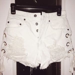 LF carmar lace up shorts